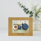 Aangepaste tekst Nog levenslange thee Foto instell Briefkaart (Staand voorkant)