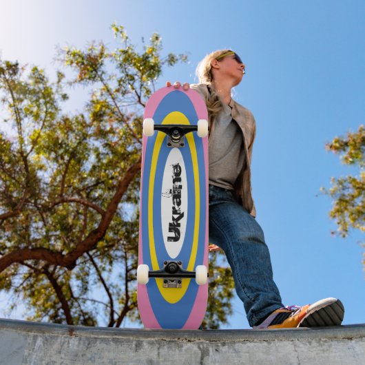 Aangepaste tekst Oekraïense Surf Ovals Skateboard (Buiten 1)