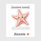 Aangepaste tekst of naam Star Stickers (Vel)