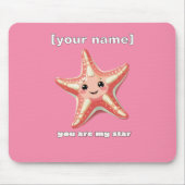 Aangepaste tekst of naam Starfish Design Muismat (Voorkant)
