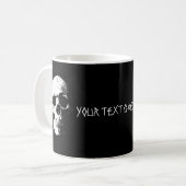 Aangepaste tekst ontwerp Sjabloon schedel Hallowee Koffiemok (Voorkant links)
