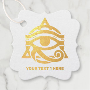 Aangepaste tekst Oog van Horus Bedankjes Labels