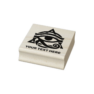 Aangepaste tekst Oog van Horus Rubberstempel