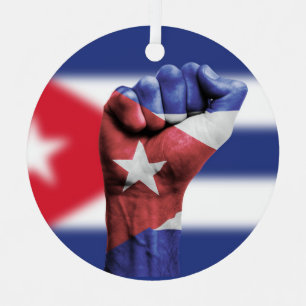 Aangepaste tekst op Cuba Vlag Metalen Ornament