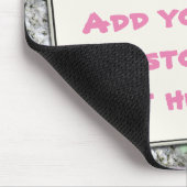 Aangepaste tekst op de textuur van Girly Pastel Ro Muismat (Hoek)