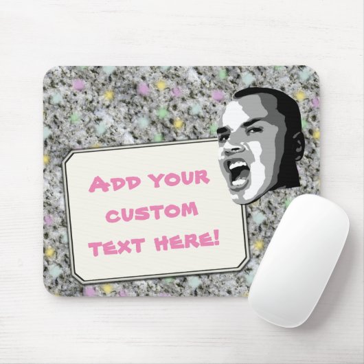 Aangepaste tekst op de textuur van Girly Pastel Ro Muismat (Met muis)