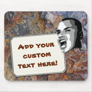 Aangepaste tekst op Grungy Rock Structure Muismat