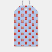 Aangepaste tekst op jaarbasis blauw cadeaulabel (Achterkant)