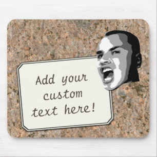 Aangepaste tekst op Neutrale Rock Textuur Muismat