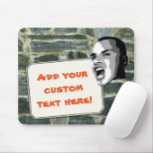 Aangepaste tekst op Rustic Stone wall Structure Muismat (Met muis)