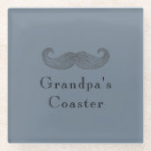 Aangepaste tekst, Opa's Glass Onderzetter Slate Gr (Voorkant)