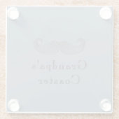 Aangepaste tekst, Opa's Glass Onderzetter Slate Gr (Achterkant)