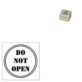 Aangepaste tekst Open geen houten kunststempel Rubberstempel (Gestempeld)