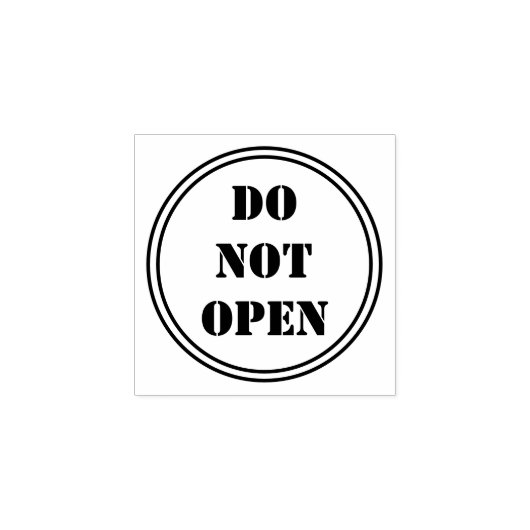 Aangepaste tekst Open geen houten kunststempel Rubberstempel (Afrduk)