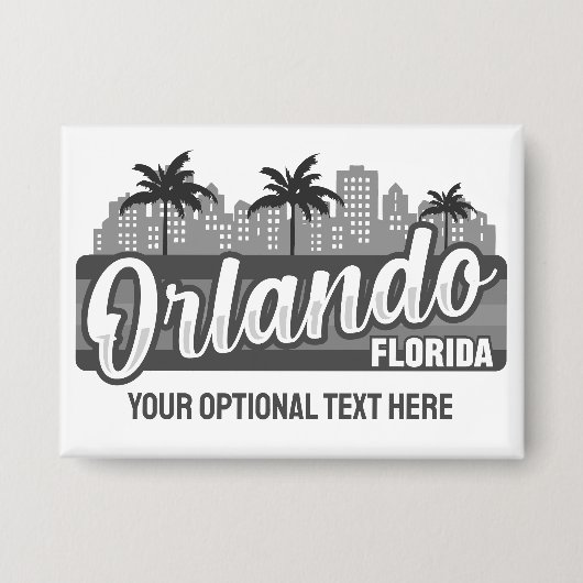 Aangepaste tekst Orlando Florida Button (Voorkant)