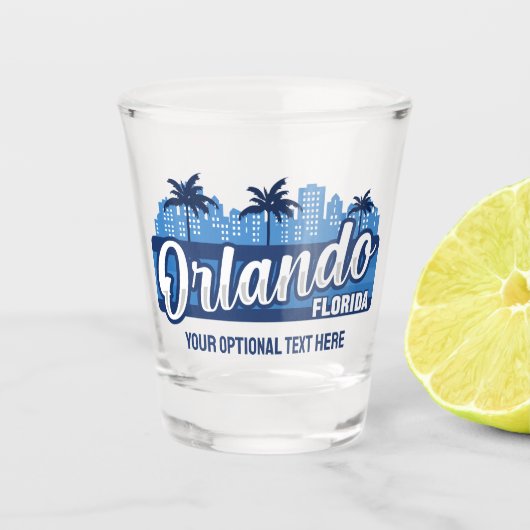 Aangepaste tekst Orlando Florida Shot Glas (Voorkant)