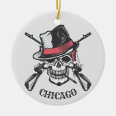 Aangepaste tekst ornament schedel en Pistolen (Voorkant)