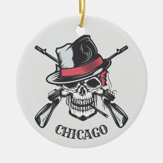 Aangepaste tekst ornament schedel en Pistolen (Voorkant)