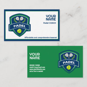 🎾Aangepaste tekst, Padel Coach Visitekaartje