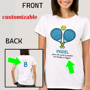 🎾Aangepaste tekst, Padel Passion T-shirt
