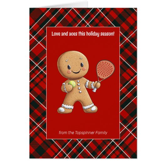 🎾🎄Aangepaste tekst, Padel Powered Christmas (Voorkant)