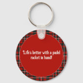 🎾🎄Aangepaste tekst, Padel Powered Christmas Sleutelhanger (Achterkant)