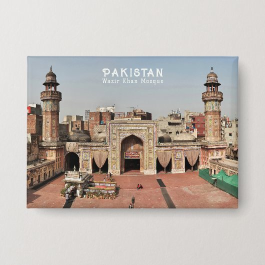 Aangepaste tekst Pakistan Button (Voorkant)