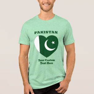 Aangepaste tekst Pakistan Tri-Blend Shirt