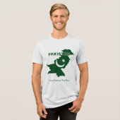 Aangepaste tekst Pakistan Tri-Blend Shirt (Voorkant volledig)