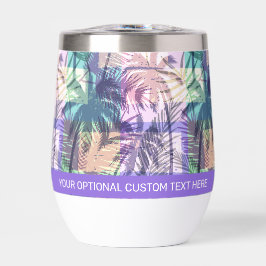 Aangepaste tekst palmbomen patroon