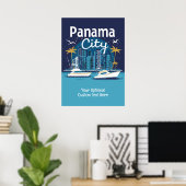 Aangepaste tekst Panama City Poster (Thuiskantoor)