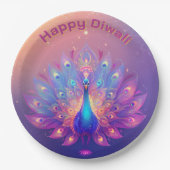 Aangepaste tekst, Peacock Party Diwali Bord (Voorkant)