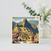 Aangepaste tekst Peru Machu Picchu (Staand voorkant)