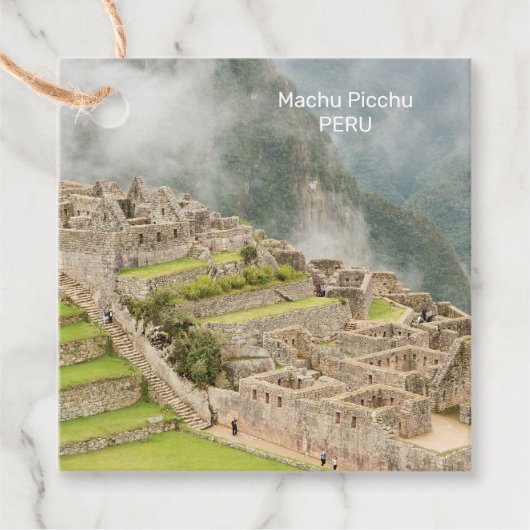 Aangepaste tekst Peru Machu Picchu Bedankjes Labels (Voorkant)