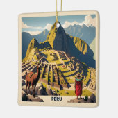 Aangepaste tekst Peru Machu Picchu Keramisch Ornament (Links)