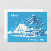 Aangepaste tekst Phuket Thailand Briefkaart (Voorkant / Achterkant)