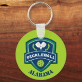 Aangepaste tekst Pickleball 2-zijdig Sleutelhanger (Voorkant)