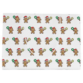 Aangepaste tekst Pickleball Gingerbrood Groot Cadeauzakje (Achterkant)