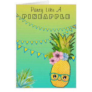 Aangepaste tekst / Pineappel Kawaii Summer Beach