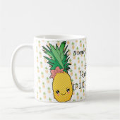 Aangepaste tekst / Pineappel Kawaii Summer Koffiemok (Links)