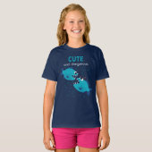 Aangepaste tekst Piranha Fish Cute en Dangerous Gi T-shirt (Voorkant volledig)