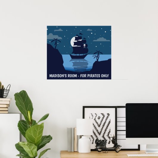 Aangepaste tekst Pirate Ship poster (Thuiskantoor)