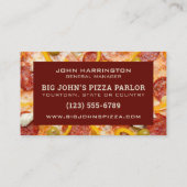 Aangepaste tekst PIZZA-visitekaartjes Visitekaartje (Achterkant)