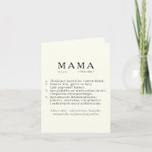 Aangepaste tekst Pools Mum Kaart - MAMA Definition (Voorkant)