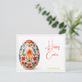 Aangepaste tekst Poolse Folklore Enchantment Pasen Briefkaart (Staand voorkant)