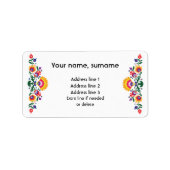 Aangepaste tekst Poolse folklore Wycinanki Etiket (Voorkant)