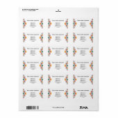 Aangepaste tekst Poolse folklore Wycinanki Etiket (Full Sheet)