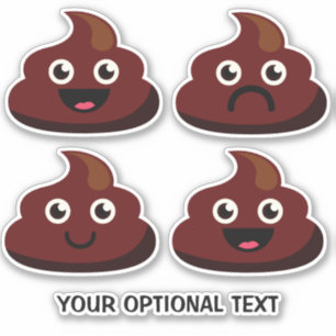 Aangepaste tekst Poop stickers
