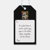 Aangepaste tekst 💀 Pop Art Calavera Cadeaulabel (Achterkant)