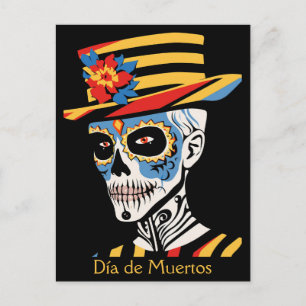 Aangepaste tekst 💀 Pop Art Calavera in pet Briefkaart